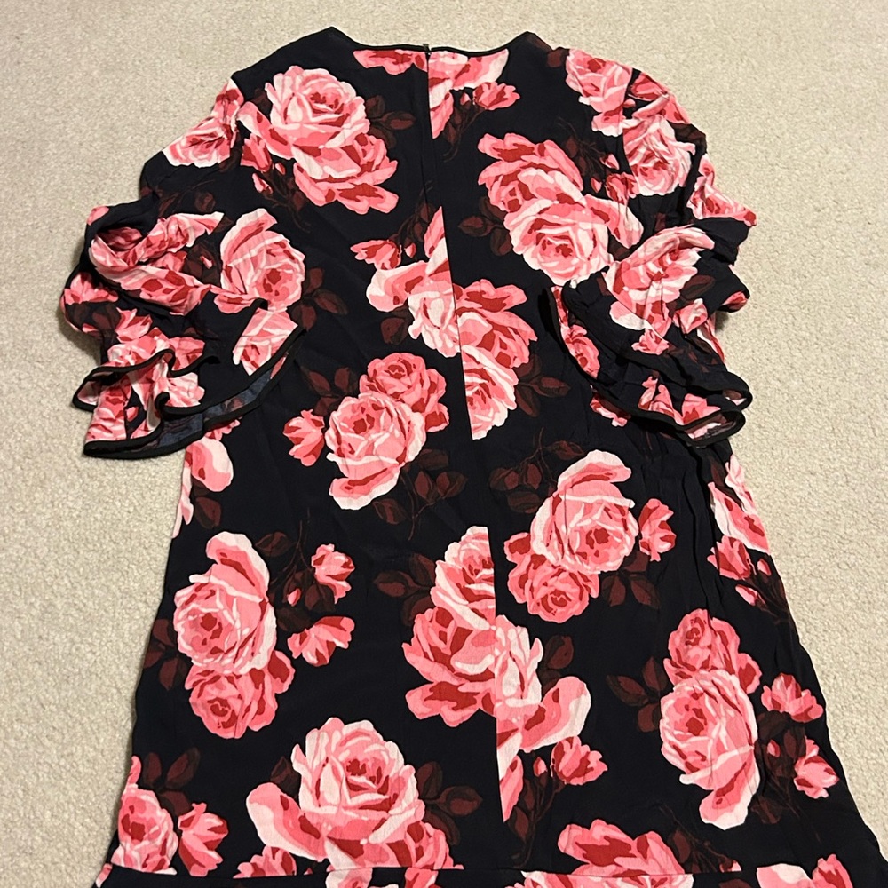Kate Spade Rambling Rosa Floral Ruffle Hem Dress - Picture 7 of 8
